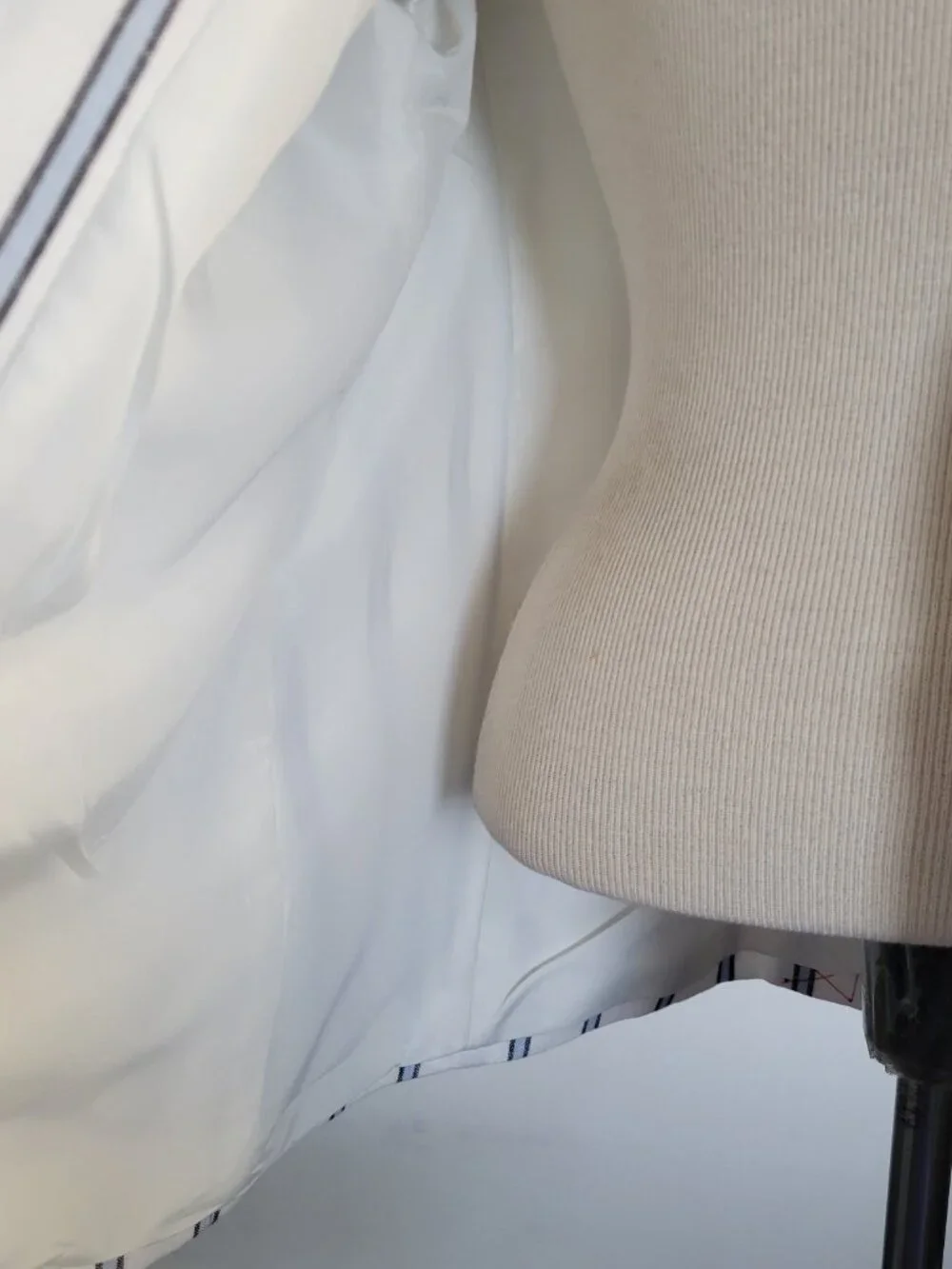 A New Day Women’s White & Blue Pinstripe Linen Blazer